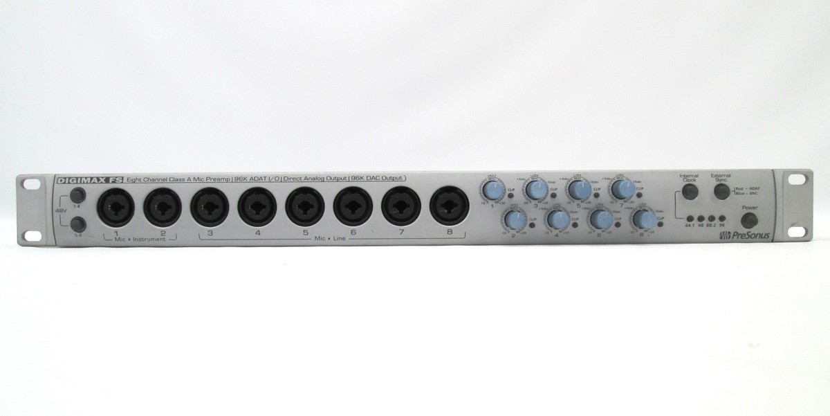 PreSonus DIGIMAX FS 8-Channel Class A Mic Preamp 96K ADAT I/O