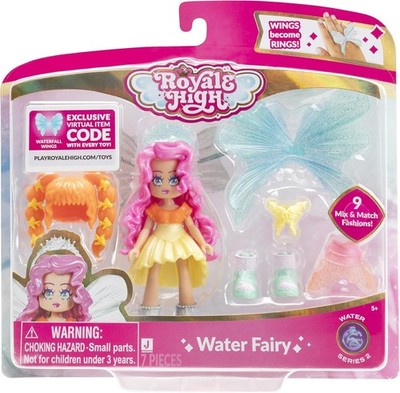 Royale High 7,6 cm große Wasserfee-Modepuppe   1 Figur mit 9 Modeaccessoires   V