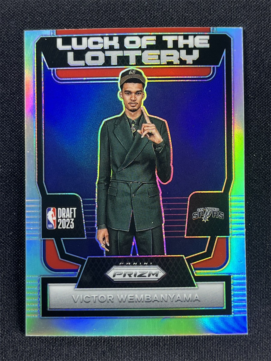 2023-24 Panini Prizm Victor Wembanyama #7 Silver Luck Of The Lottery RC Rookie