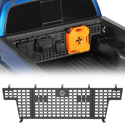 FIT TOYOTA TACOMA 2005-2023 TRUCK BED FRONT MOLLE PANEL BLACK STEEL FRAME