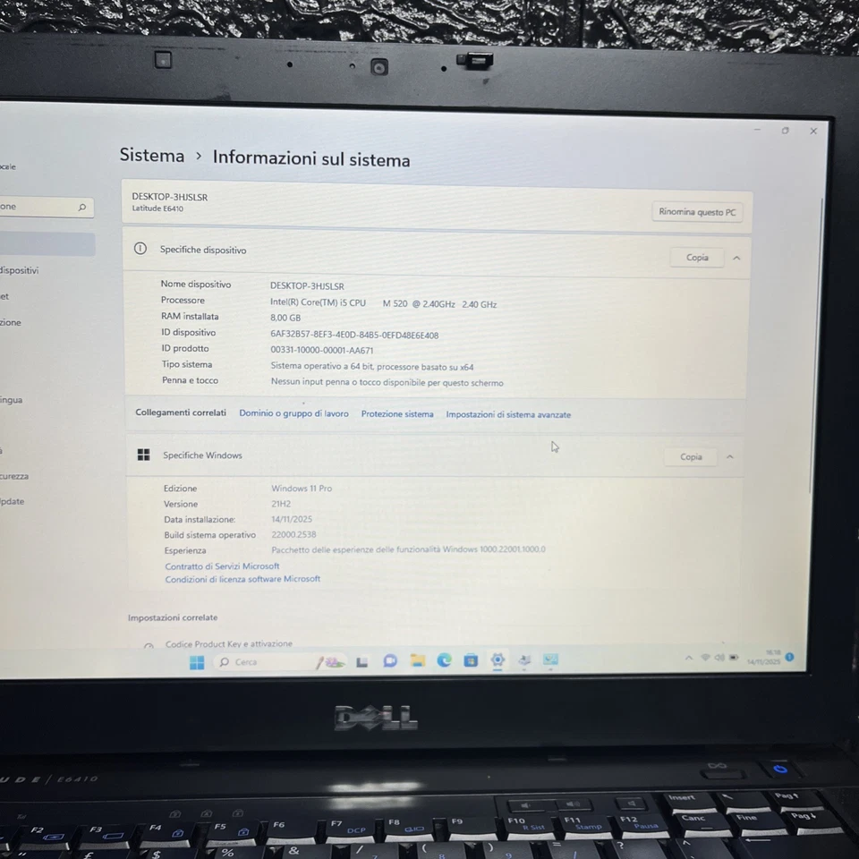 Notebook Dell E641014p (intel Core I5 8gb Ram Ssd 120gb, Nvidia Gf) Windows 11 P - Immagine 3 di 4