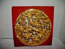 Chinese Carved Gilt Wood Plaque Intricate Battle Scene Warriors Early 20th C