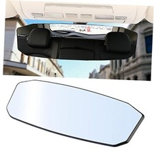Car Rear View Mirror, 12Inch Interior Clip-on Wide Angle Convex Irregular White