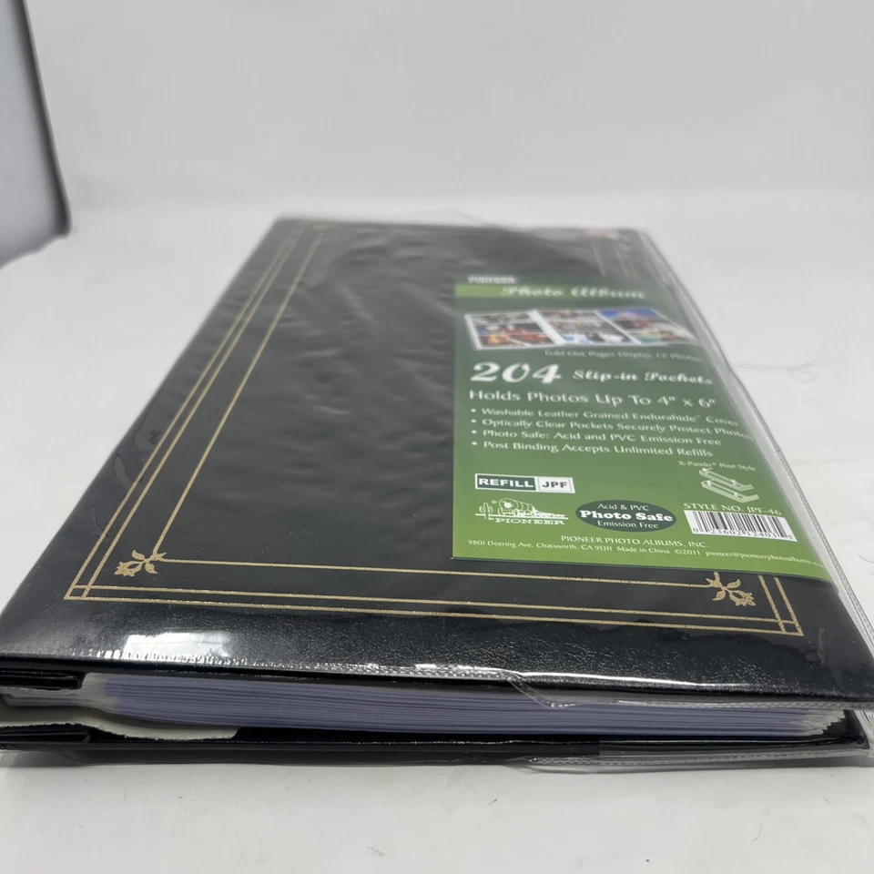 "Álbum de fotos plegable Pioneer JPF-46 cuero, negro y dorado para 204 fotos 4x6""" Foto 2 de 4