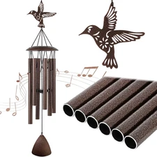 Wind Chimes, 37" Hummingbird Wind Chimes for Outside Garden Patio Yard Decor, Hu