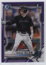 2021 Bowman Draft Chrome Purple Refractor 54/250 Tanner Allen #BDC-165 08vx