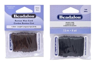 Beadalon  Gewachste Schnur Geflochten Dacron  Textur 7m/8yd * versch. Farben