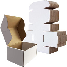 White Corrugated Shipping Mailer Packing Box Boxes 6x4x3 25 Pack