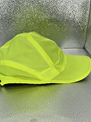 Nike Hat Cap Strap Back Neon Yellow Featherlight Dri-FIT Lightweight Mesh Mens - Picture 3 of 7