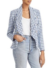 Aqua Blue and White Blazer NWOT Size L