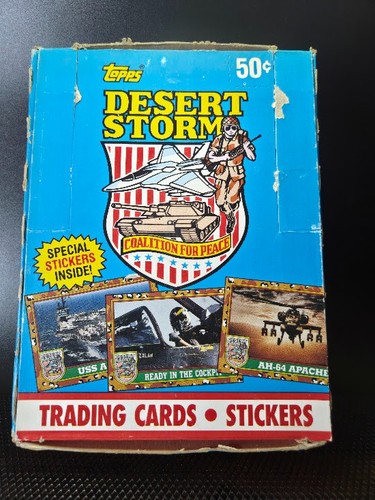 1991 Topps Desert Storm Trading Cards & Stickers Unopened Box of 36 Sealed Packs