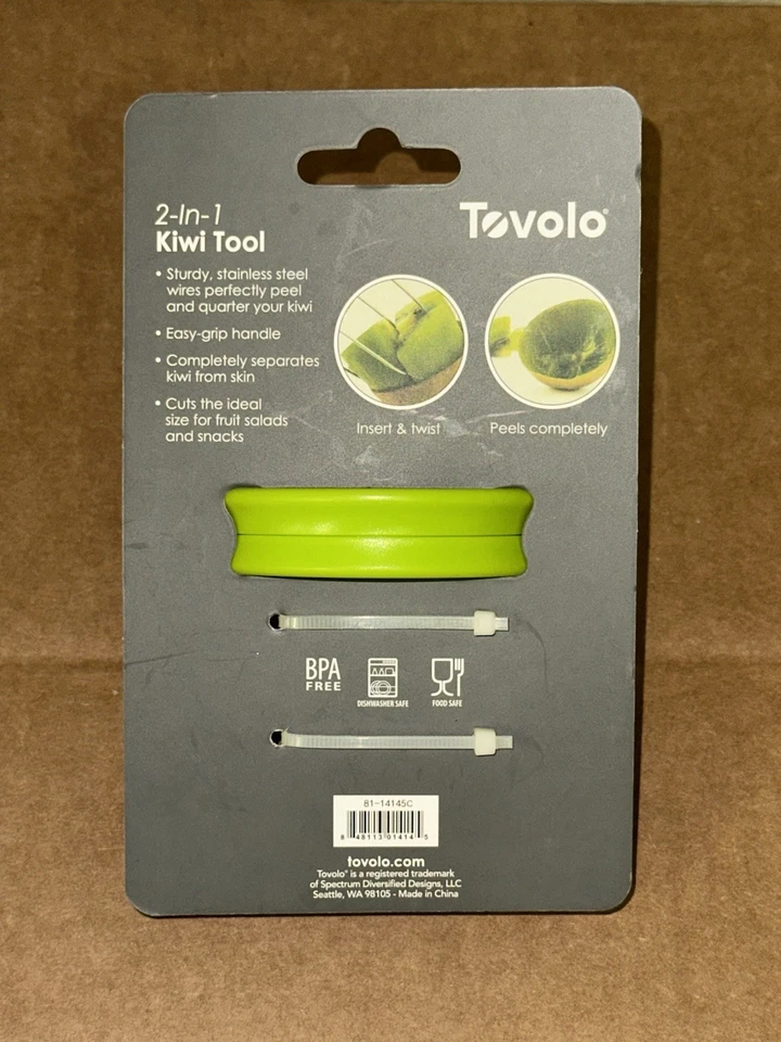 Tovolo Kiwi Tool 2 in 1 Slicer Peeler Stainless Steel Easy Grip Fruit Kitchen - Imagem 4 de 4