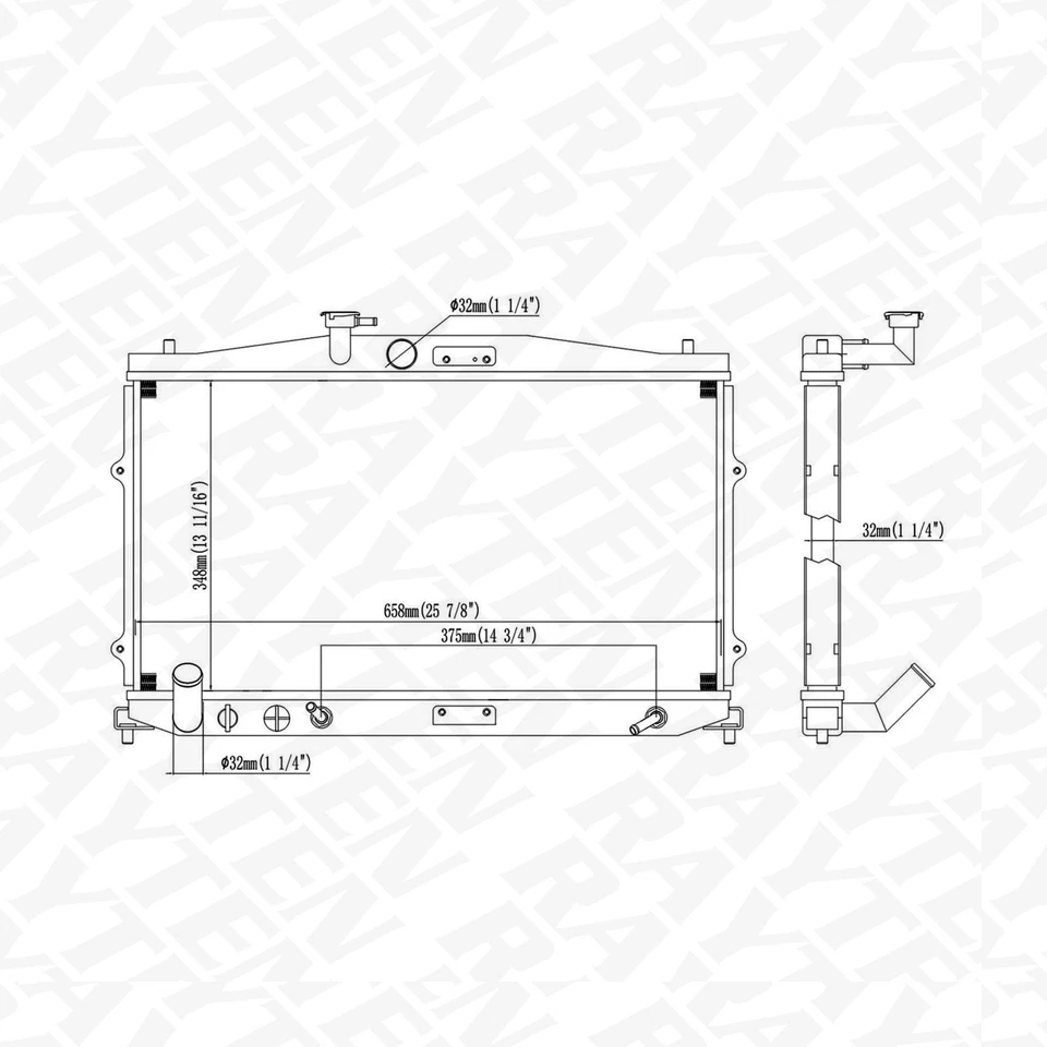 Full Aluminum Radiator for Acura Legend 1986-1987 Base L LS 87-90 V6 2.7L DPI39 Foto 4 de 4