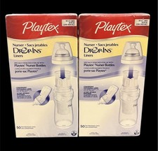  2 New Sealed Playtex Drop Ins Liners For Baby Nurser Bottles 8-10oz 50 Ct. EA