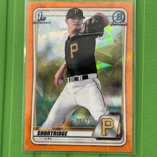 2020 Bowman Chrome Sapphire Edition Orange 75/75 Aaron Shortridge #BCP-9 BookEnd