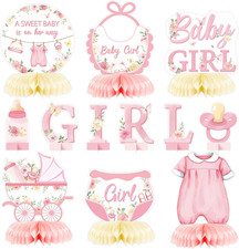 12Pcs Floral Sweet Baby Shower Party Honeycomb Centerpieces Spring Easter Gifts