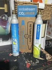 Lot of 2 SodaStream CO2 Cylinder Replacement Canisters EMPTY 60L 14.5oz.