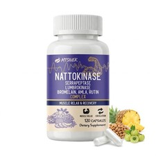 MTSIUEK Nattokinase 4000 FU Supplement. Serrapeptase 1 Count Pack of 1 