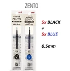Uniball ZENTO 0.5mm REFILLS UBR-Z-05 - 5x BLACK  + 5x BLUE