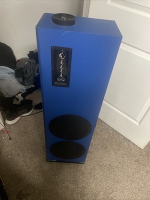 Bud Light Blue Rectangular Standing Speaker Wired 3.5mm RCA Audio Inputs