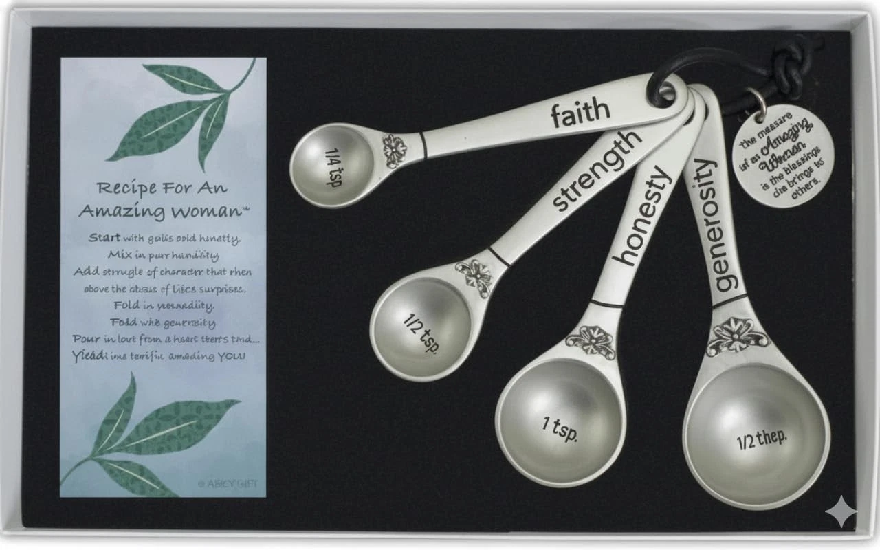 Amazing Woman Measuring Spoon Set, Decorative Gifts and Kitchen Accessories, ...