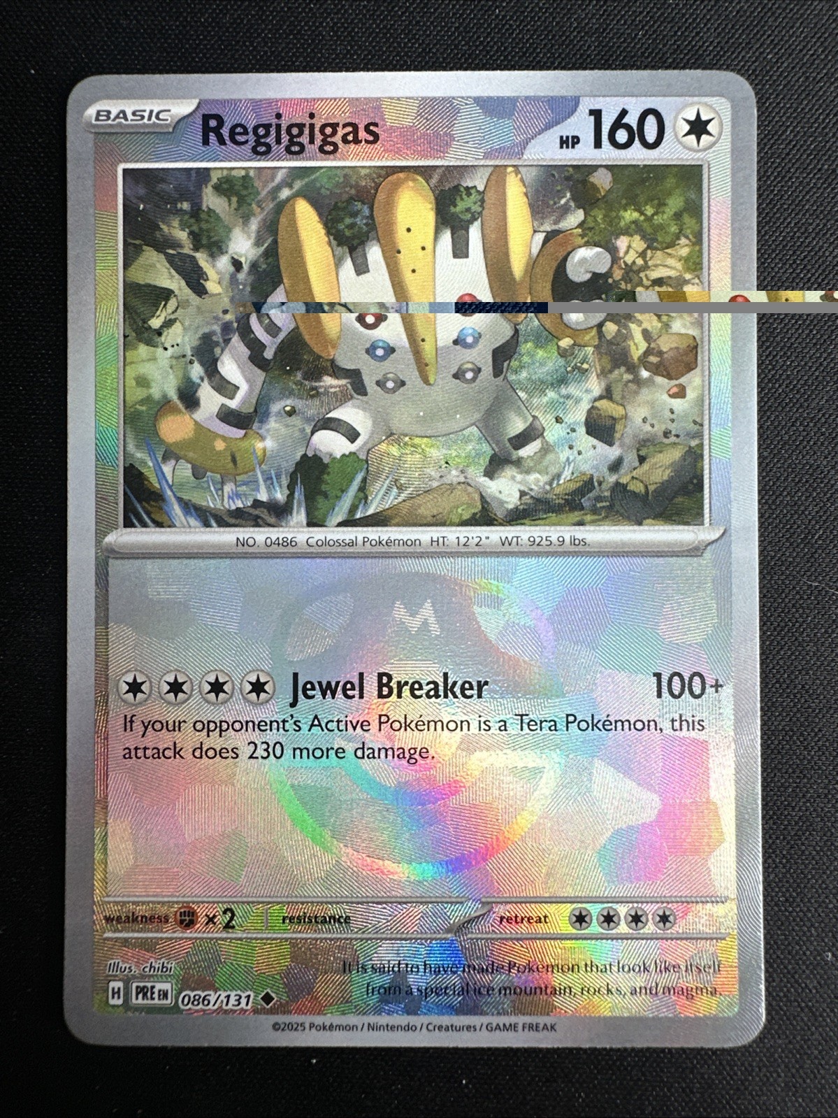 Regigigas NM 086/131 Sv: Prismatic Evolutions Pokemon TCG Masterball Holo