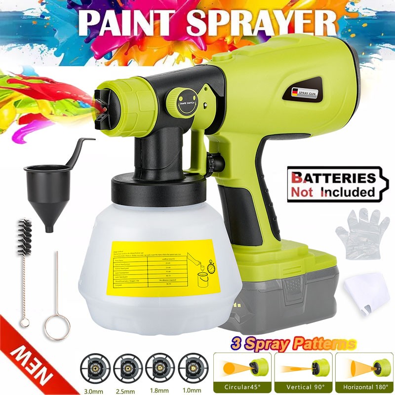 High Pressure Cordless Paint Sprayer for Ryobi Battery Electric Spray Gun 1000ML