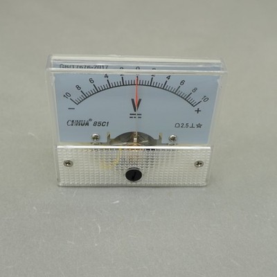 DC Minus Zero Plus -10V-0-+10V Analog 85C1 56*64mm  Voltage Analogue Panel meter