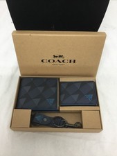 NWT,Coach, 3 in 1 Wallet Set, Brand New In Original Box, Navy Blue/Gray, SR946 