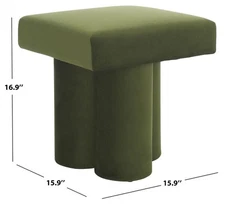 Safavieh DEANGELO VELVET OTTOMAN, Reduced Price 2172767845 SFV5085B