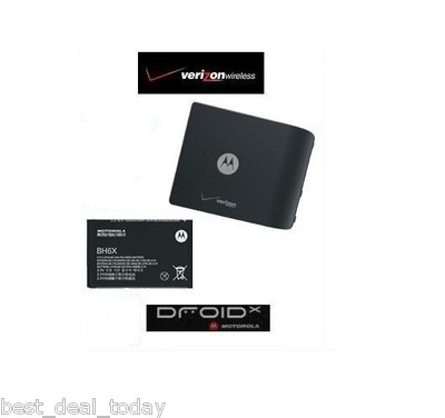 OEM Motorola Extended Life Battery &Door BH6X For Droid-X MB810 Verizon BH-6X