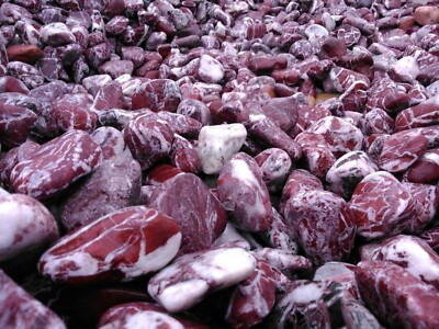 Roter Naturkiesel 15kg 20-40mm Griechischer Zierkies Kieselsteine Gartenkies Mar