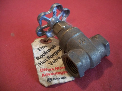 Rockwell Hot Forged Brass Gate Valve 1/2", NOS