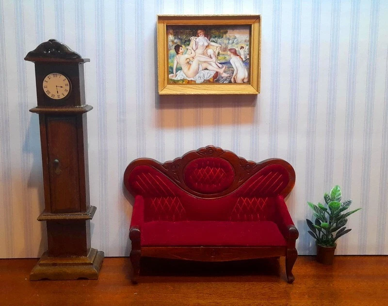 CASA BAMBOLE Le Bagnanti di Renoir MINI QUADRO 1:12 Fatto a mano Miniatura Eros - Immagine 2 di 4