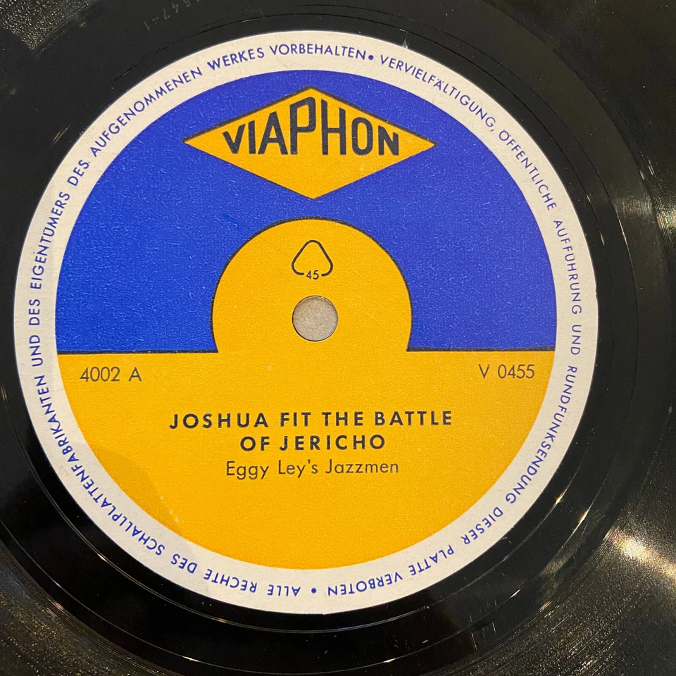 EGGY LEY'S JAZZMEN: Joshua fit../Blues from.. (Flexi-Single Viaphon 4002 /Mono) - Bild 2 von 4
