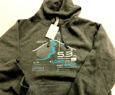 Gray Unisex Hoodie NWT Colorado Long Shot Ski Resort Map Independent Trading Co