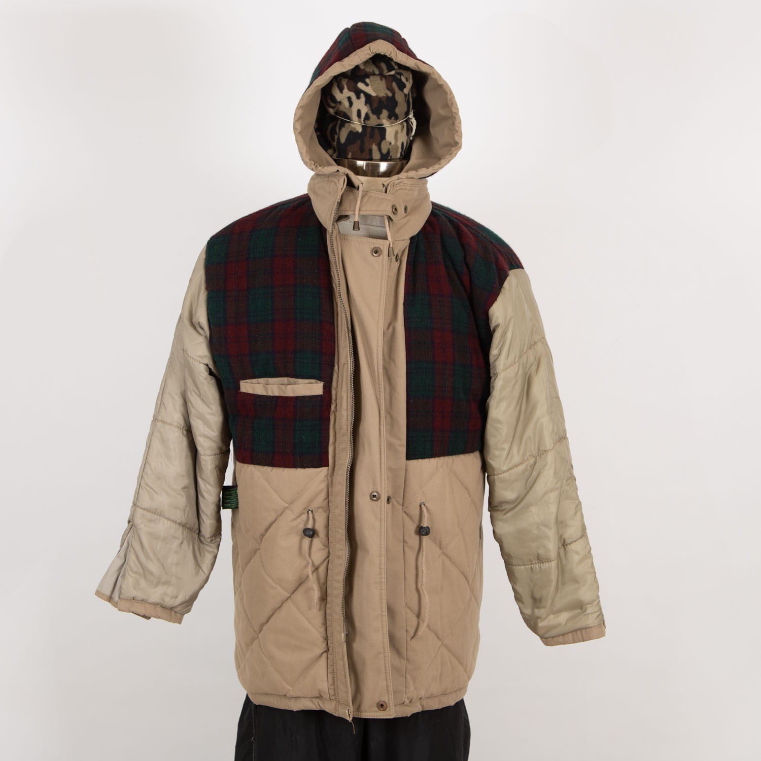 Giacca parka uomo invernale vintage cappuccio medio rimovibile Savile Fila