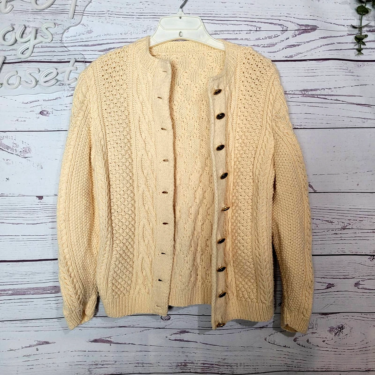 Cream cable knit shop cardigan womens