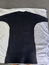 UNIQLO Australia Cotton Blend Maxi Black 3/4 Bat Sleeve Dress Size L