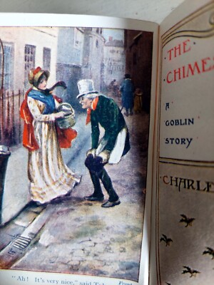 The Chimes: A Goblin Story, Charles Dickens, Miniature Collins Leather Bound	