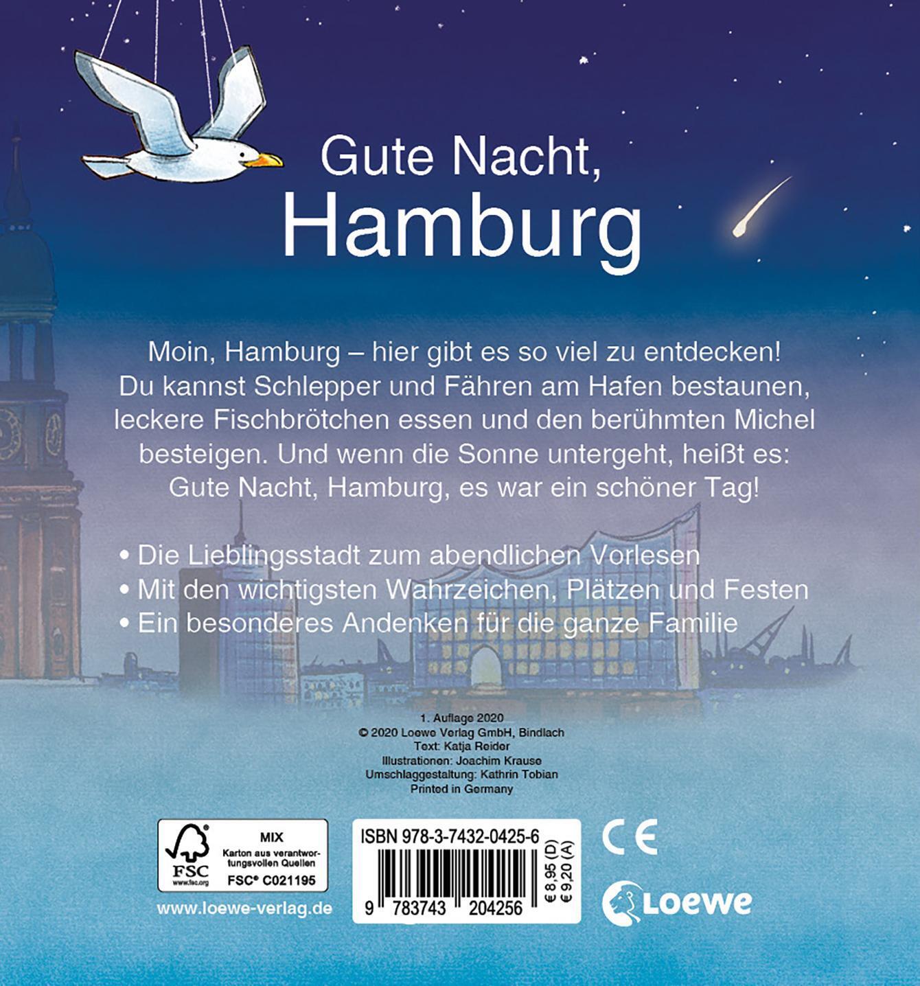 Thumbnail - Katja Reider | Gute Nacht, Hamburg | Buch | Deutsch (2020) | 22 S.