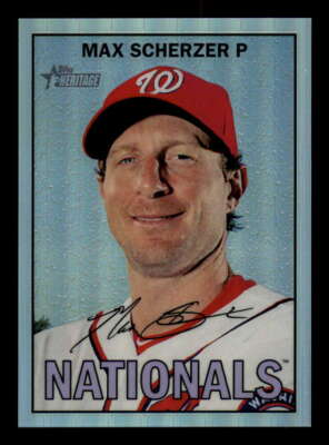2016 Topps Heritage Chrome Refractor #459 Max Scherzer /567 Nationals #157
