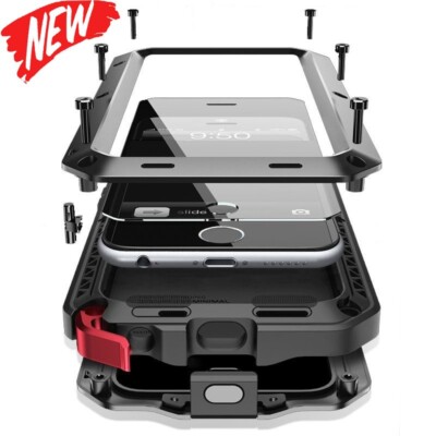 Heavy Duty Protection Armor Metal Aluminum Phone Case for iPhone 13 14 15Pro Max
