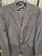 Nautica Mens Gray Wool Two Piece Suit Jacket Size 44R Dress Pants W34xL32 NEW
