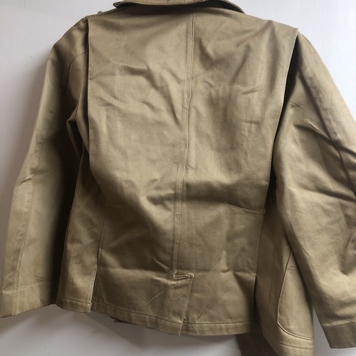 Vintage 1940s WW2 US Coast Guard USCG Shore Establishment Khaki Jacket Small - Picture 8 of 10