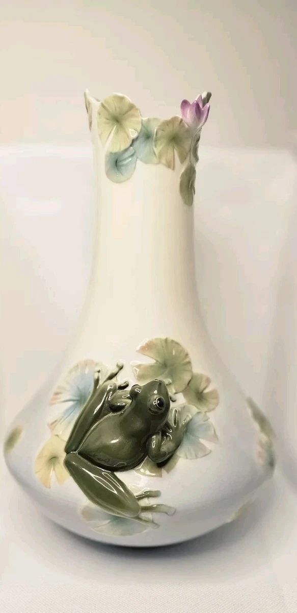 Franz Vase Good Luck Frog FZ00014 Rare Vintahe Antique
