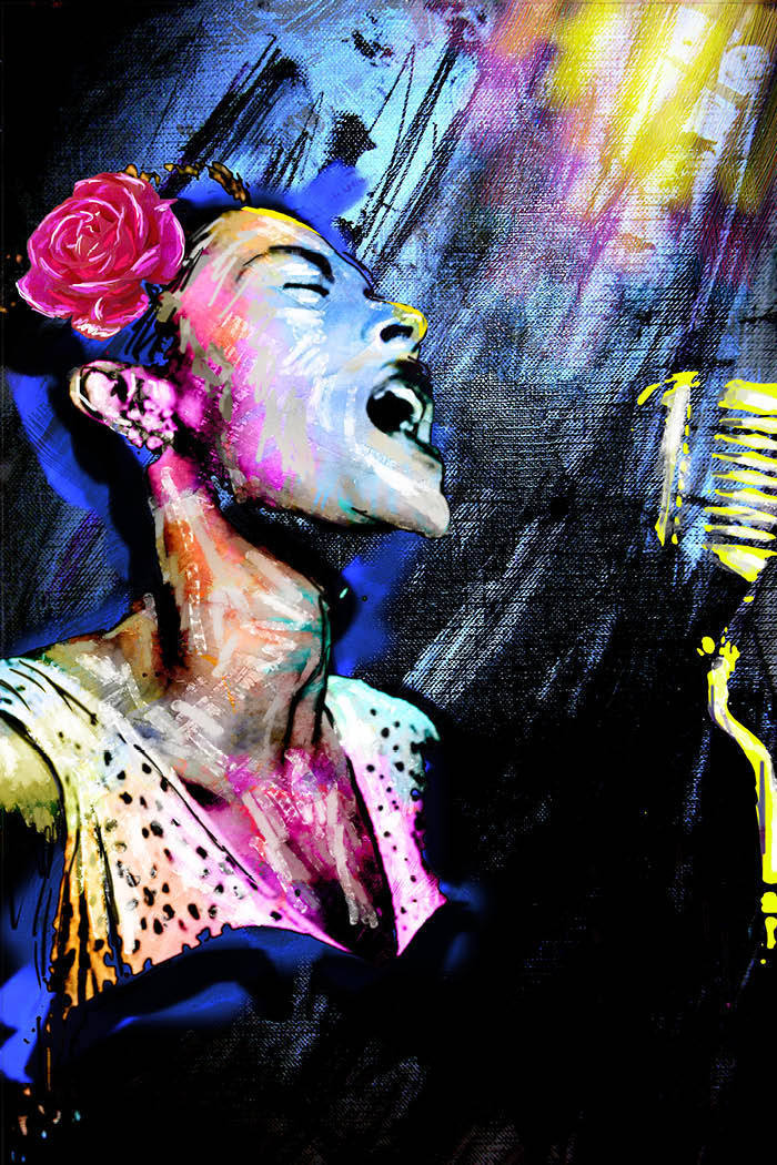 Billie ハルナ サインポラ 220812 Billie Holiday Art Print, Jazz Canvas Painting, Jazz Singer | eBay