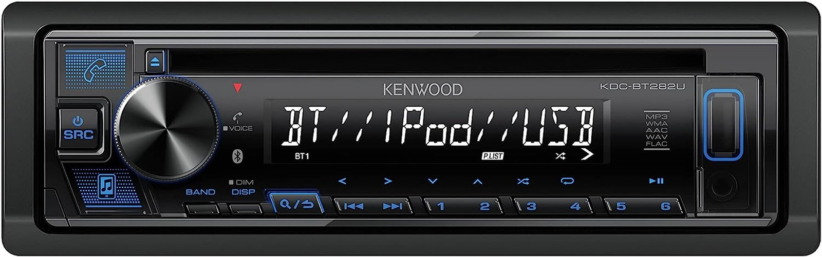 KENWOOD KDC-BT282U CD Car Stereo 1 Din, Bluetooth Audio, USB MP3 Receiver