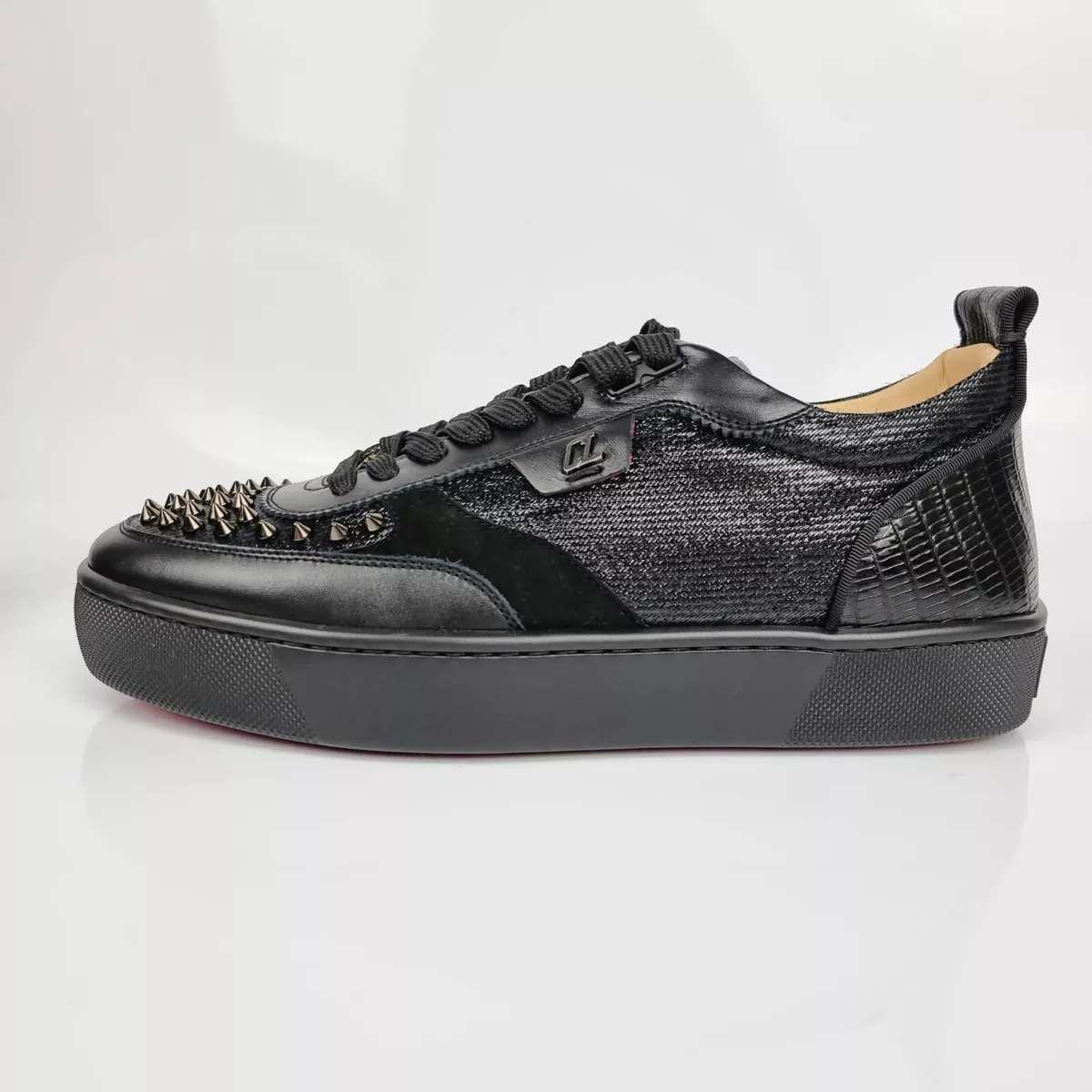 Christian Louboutin Outlet: Happyrui Spikes leather sneakers