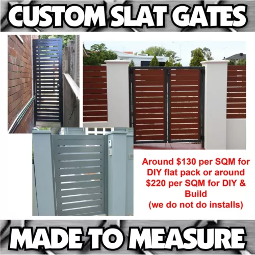 Business - Slat Swing Gate kits - Custom Size DIY SQM Driveway Gates Home - Picture 9 of 14